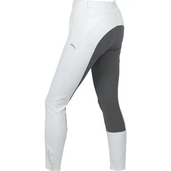 Jezdecké kalhoty Dámské rajtky Kentaur La Baule - s celokoženým sedem, bílá, 42 - Bílá - Šedá