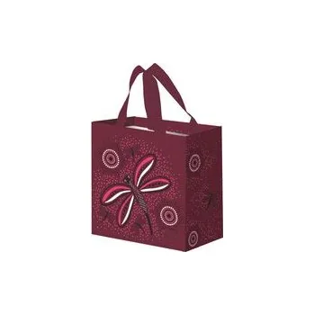 Nákupní taška na pamlsky Vážka 10 l, 27 x 26 x 15 cm bordo