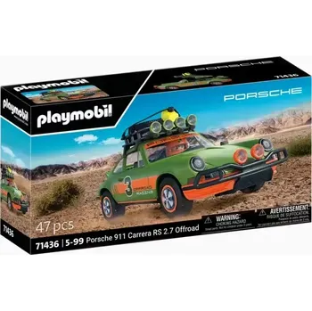 PORSCHE PLAYMOBIL® 911 Carrera RS 2.7 Offroad Model auta stavebnice 47 dílů s doplňky zelená (Herní sada od PLAYMOBIL® sestávající z modelu, figurky a s odnímatelnou střechou)