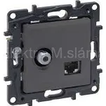 LEGRAND 863477 zásuvka TV typ F + RJ45 6UTP ocel STEP NILOE