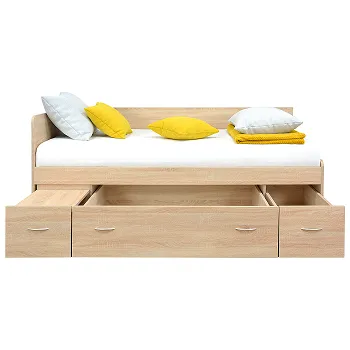 Postel MAXIMUS 90 - Válenda s čely s roštem a úp , DUB SONOMA (Baldorino) (MAXI PLUS=4balíky) kolekce "FN" (K150-S)