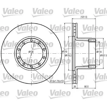 Brzdový kotouč Brzdový kotouč, , AMPB887, PAK3546, VALEO, 187078