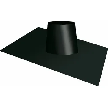 Komín Střešní průchodka 20-35° černá nerez okraj 150-30 mm