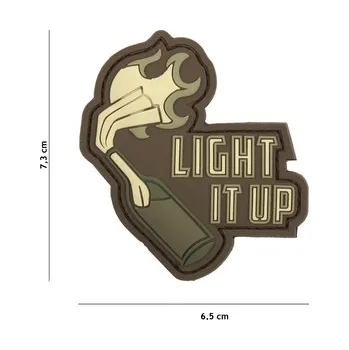 Nášivka Gumová nášivka 101 Inc nápis Light It Up - multicam