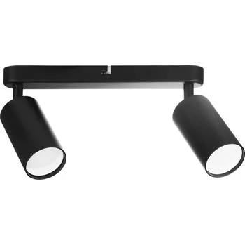 Autožárovka Interlook MS-GU10-2 | Dvoubodové stropní svítidlo, 2x GU10 černý pohyblivý bodový reflektor