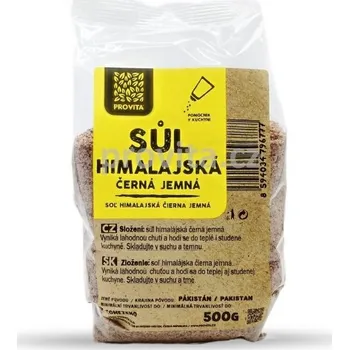 Kuchyňská sůl Sůl himalájská černá jemná 500g, Provita