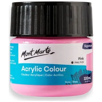 Výtvarná barva Mont Marte akrylová barva,100ml, sv. růžová (Pink)