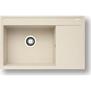 Nerezový dřez Pyragranitový dřez CAMEA 1B 1D LH (79x50) vanilla