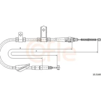Lanko parkovací brzdy Lanovod parkovací brzdy COFLE 10.5160