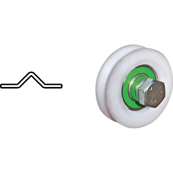 IBFM kolečko kolejových vrat samostatné, nylonové, tvar V