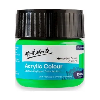 Výtvarná barva Mont Marte akrylová barva,100ml, zelená (Monastral Green)