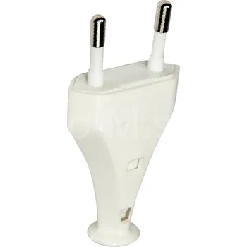 Elektrická zásuvka vidlice plochá bílá P73 DPM