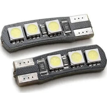 Autožárovka Interlook Auto LED žárovka W5W T10 6 SMD 5050 CAN BUS oboustranná