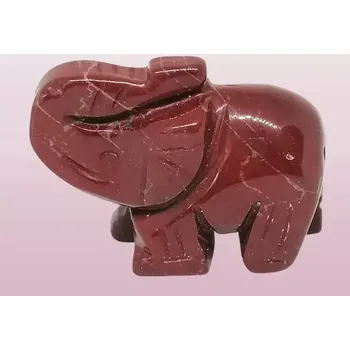 Slon pro štěstí z jaspisu 4 x 2,5 cm