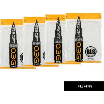 Airsoftová kulička BLS kuličky Multipack, 4 x 0,30g + dárek zdarma