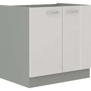 Kuchyňská skříňka Falco Kuchyňská skříňka Bolzano 80 D 2F BB bílý lesk/šedá