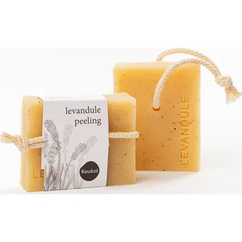 Mýdlo Mýdlárna Koukol Tuhé mýdlo peelingové - Levandule (90 g)