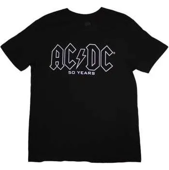 Pánské tričko Merch AC/DC: Ac/dc Unisex T-shirt: Logo History (back Print) (x-large) XL