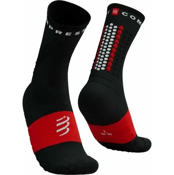 Pánské ponožky Běžecké ponožky Compressport ULTRA TRAIL SOCKS V2.0 T4 Černá, Červená, Bílá