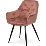 Autronic Designové jídelní křeslo DCH-421 PINK4, starorůžová/černý kov