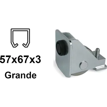 Pohon brány Spodní rampa pro závěsný profil 57×67×3,0