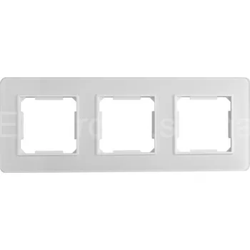 vypínač QAD1003GW 3 rámeček bílá sklo QUAD