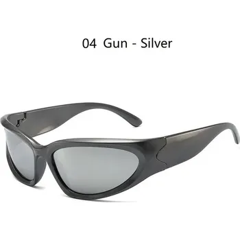 Luxusní sportovní unisex sluneční brýle unisex, UV400 - Zbraň 04 - Stříbrná