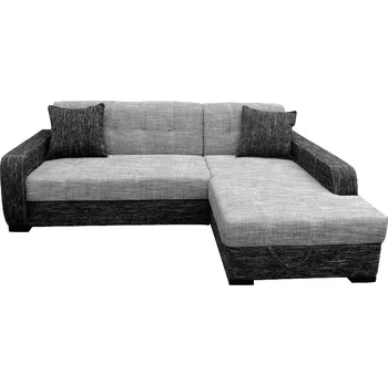 Sedací souprava Falco Rohová sedací souprava Falco, rozkládací s úložným prostorem, pravá, šedo černá/Berlin 10/02