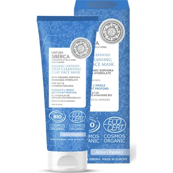 Pleťová maska Natura Siberica Hloubkově čistící jílová pleťová maska pro mastnou a smíšenou pleť 75 ml