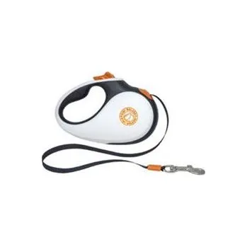 Vodítko pro psa Vodítko samonavíjecí 15kg/5m černobílo/oranžová Kiwi