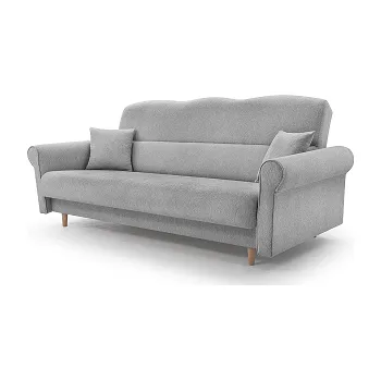 Pohovka VAREZZA 1- pohovka rozkládací, látka světle šedá AVRA 16 (vzorC), nohy buk (KAROLINA klik-klak= 2 balíky) (IZ) (K250)NOVINKA