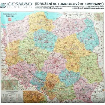 Nástěnná mapa: Polsko 100 x 120 cm - ČESMAD Bohemia