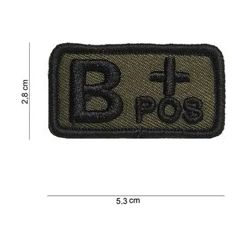 Nášivka Nášivka textilní 101 Inc krev B POS - olivová