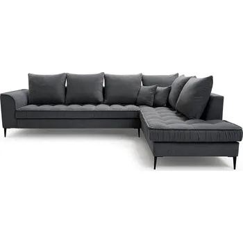 Sedací souprava Falco Rohová sedací souprava LIDIE pravá, tmavě šedá/Soro 97