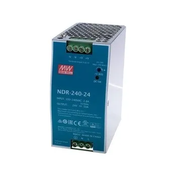 spínaný zdroj MEAN WELL NDR-240-24 průmyslový napájecí zdroj 24V 10A na DIN lištu