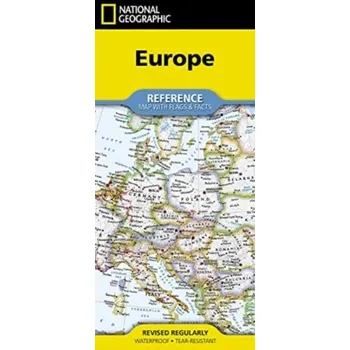 Encyklopedie National Geographic Europe Map (Folded with Flags and Facts) - National Geographic
