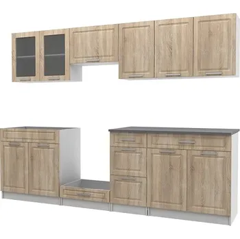 Kuchyňská linka Falco Kuchyňská linka Moneta 260 cm, dub sonoma/kaseton