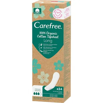 Menstruační vložka Carefree Organic Cotton Long 24 ks