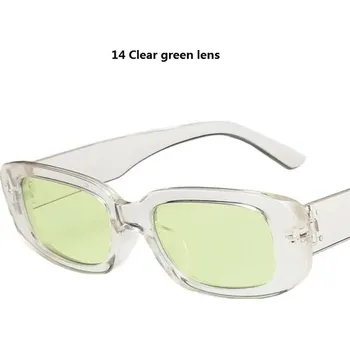 Elegantní dámské sluneční brýle ve vintage stylu UV400 - 14 Světle zelená čočka