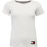 Dámské tričko Tommy Hilfiger TOMMY 85 RIB-SS TEE XS Šedá