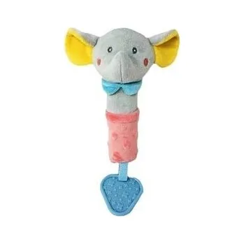 plyšák Zabawka z dźwiękiem słonik szary 17cm