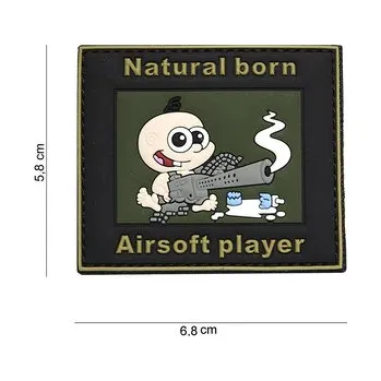 Nášivka Gumová nášivka 101 Inc nápis Natural Born - barevná