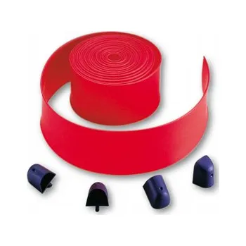 Pohon brány NICE WA2 - červená ochranná koncová guma 8m s koncovými záslepkami