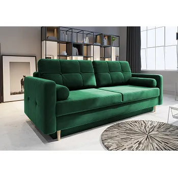 Pohovka PALIO - rozkládací pohovka, látka TMAVĚ ZELENÁ Kronos 19-vzor F,(Pastella=3balíky) (IZ) (K250)