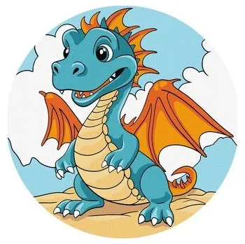 Set školních potřeb Malowanie po numerach - Chud smoka 19cm