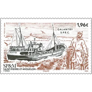Poštovní známka (2024) MiNr. ** - Saint Pierre a Miquelon - loď Galantry