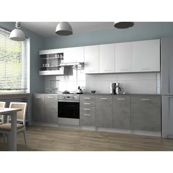 Kuchyňská linka Falco Pamis 320 cm bílá/beton