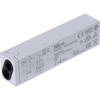 Pohon brány NICE Miniaturní řídicí jednotka Bidi-Awning s vestavěným přijímačem pro dálkové ovládání 230V motoru