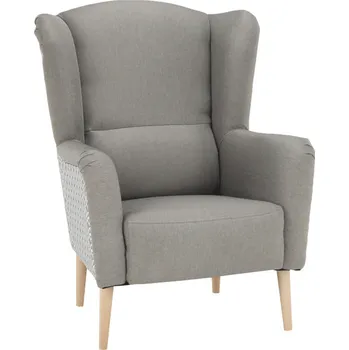 Křeslo Designové křeslo ušák BELEK, capuccino/vzor