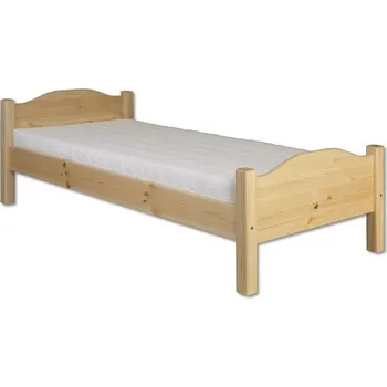 Postel Masivní postel KL-128, 90x200, borovice, výběr moření Barva: moření ořech